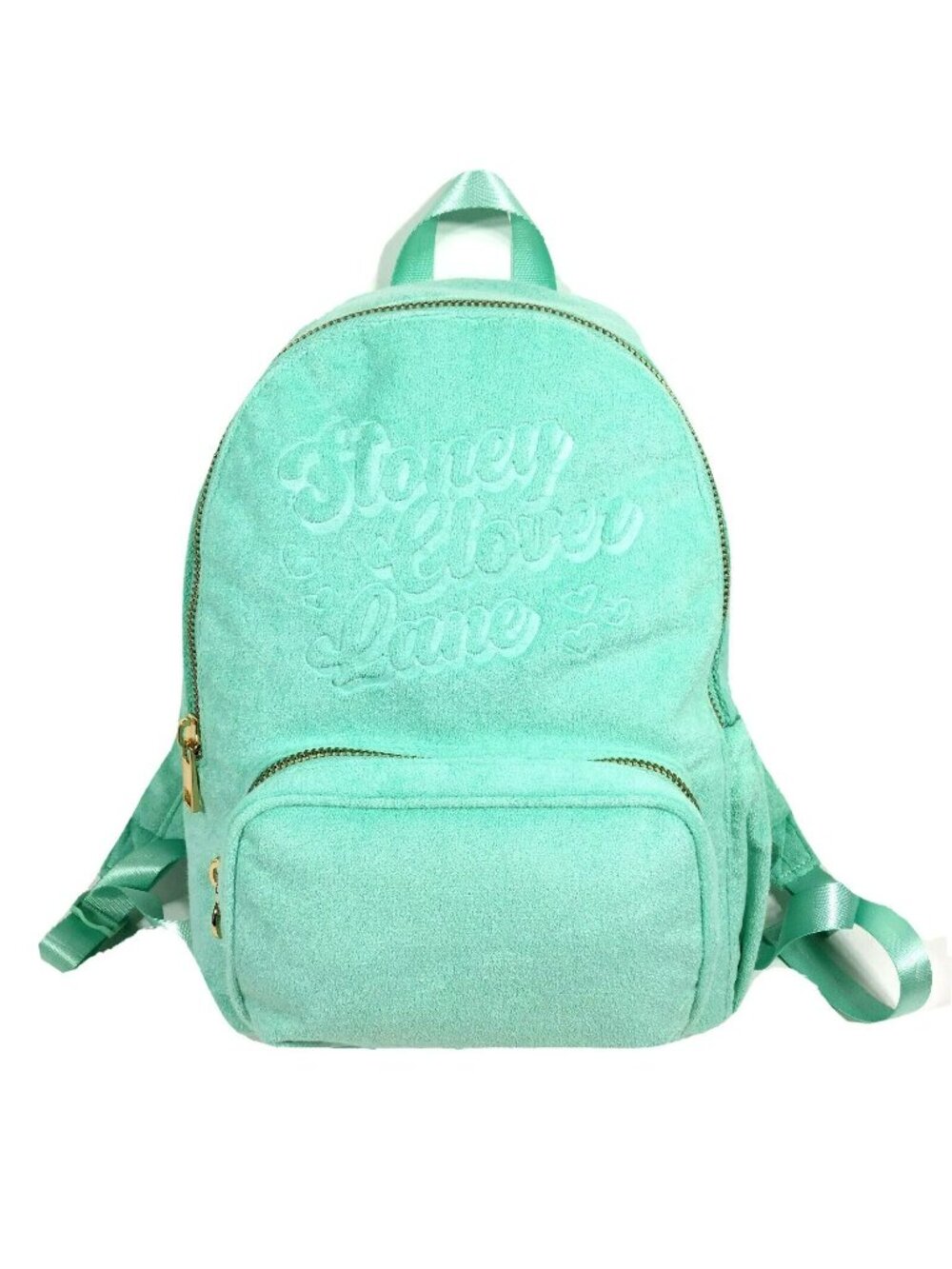 Stoney Clover Lane x Target Terry Cloth Embossed Backpack Light Green 15.75"
